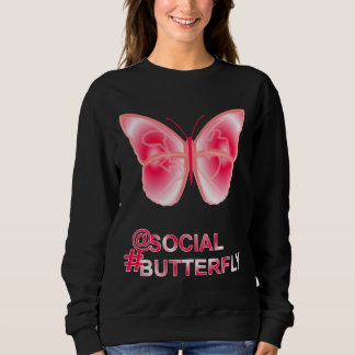 Bei Social Hashtag Butterfly Sweatshirt