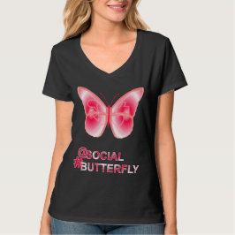 Bei Social Hashtag Butterfly T-Shirt