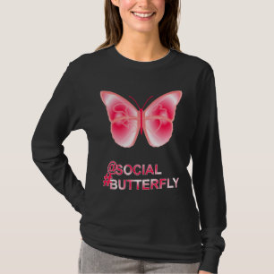 Bei Social Hashtag Butterfly T-Shirt