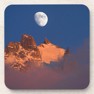 Bei Sonnenaufgang   Aiguille du Plan Chamonix, Fra Getränkeuntersetzer