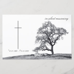 Bei stille Trauer - Baum auf der Wiese