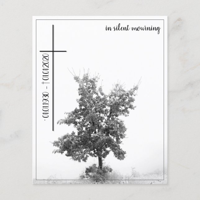 Bei stille Trauer - Baum auf der Wiese 2.0 (Vorderseite)