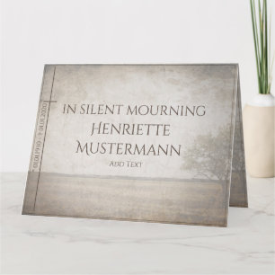 Bei stille Trauer - Vintager Baum auf der Wiese Karte