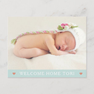 Beide der Seiten-Baby-Mitteilungs-Karte jetzt Ankündigung