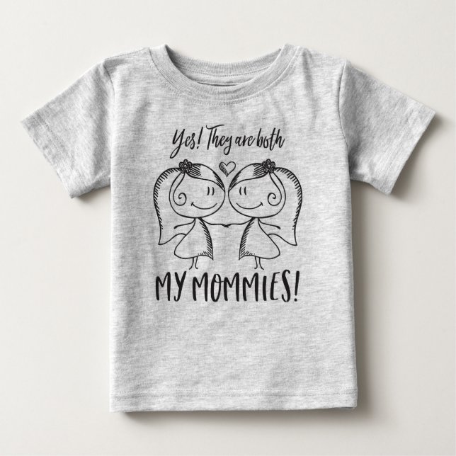 Beide Mommies Baby T-shirt (Vorderseite)