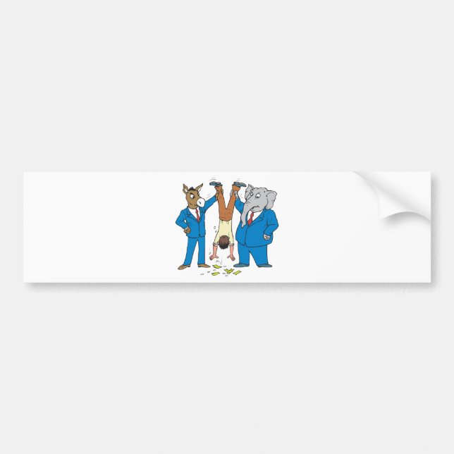 Beide Partys Sind zum Kotzen Autoaufkleber (Vorne)