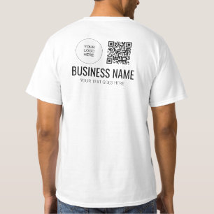 Beide Seiten Print Team Mens QR Code Logo T-Shirt