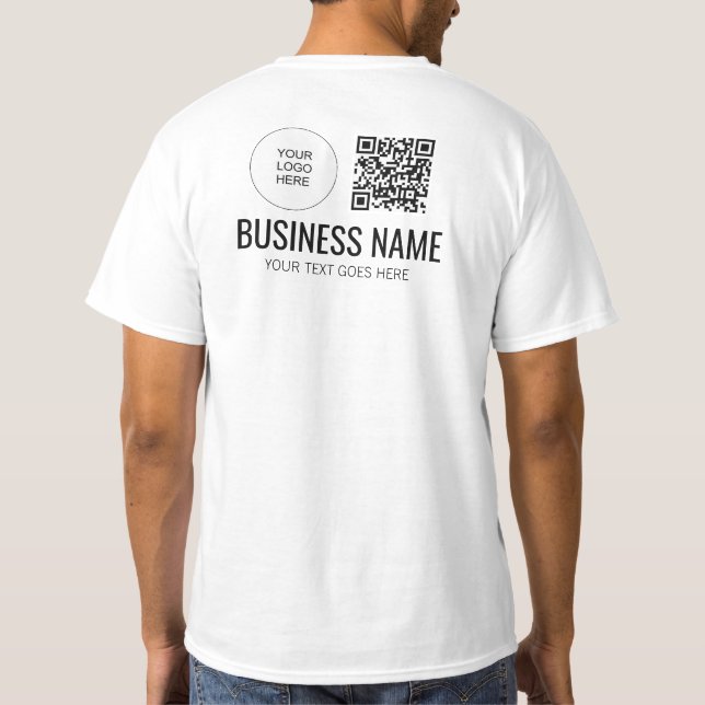 Beide Seiten Print Team Mens QR Code Logo T-Shirt (Rückseite)