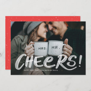 Beides Foto Wasserfarbe glücklich Neues Jahr Feiertagskarte