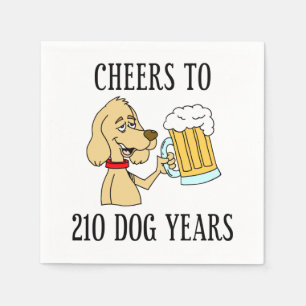 Beifall auf 210 Hunde Jahre 30. Geburtstag Napkins Serviette