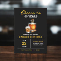 Beifall auf 60 Jahre Whiskey Cigar Bourbon Geburts