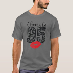 Beifall auf 95 Jahre Lippen glücklich Geburtstag L T-Shirt