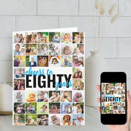 Beifall für 80 Jahre FotoCollage 80. Geburtstag Karte