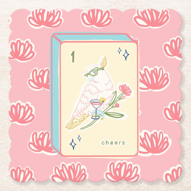 Beifall für Bird Bam Mahjong Untersetzer (Vorderseite)