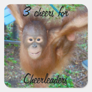 Beifall für Cheerleader Quadratischer Aufkleber