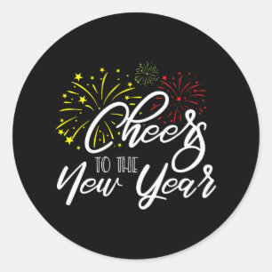 Beifall für das Coole Party des neuen Silvesters Runder Aufkleber