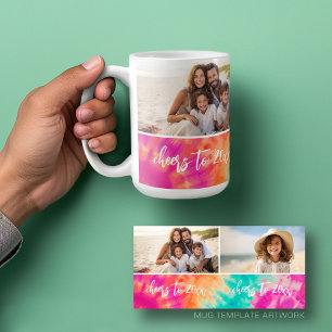 Beifall für das neue Jahr Krawatte-Dye Aquamarine Kaffeetasse