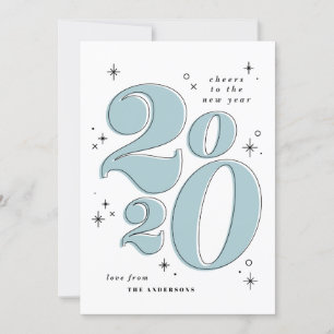 Beifall für das neue Jahr kühne Typografie 2020 Feiertagskarte