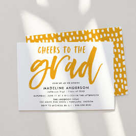 Beifall für den Abschluss des Grau-Gelben Pinselst Einladung