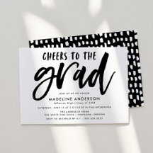 Beifall für den Grad Black Brush Script-Abschluss