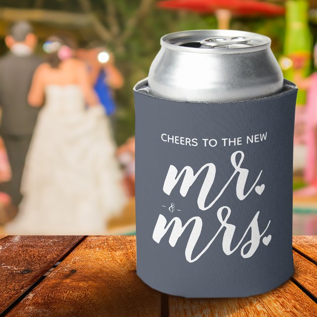 Beifall für den neuen Herrn & Mrs. Wedding Dosenkühler (Cheers To The New Mr. & Mrs. Wedding Can Cooler)