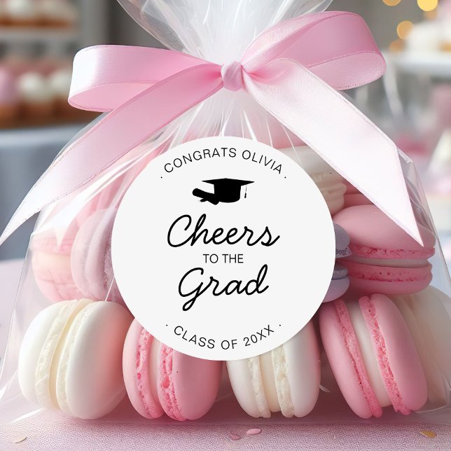 Beifall für die Grad Graduation Party Class von 20 Runder Aufkleber (Von Creator hochgeladen)