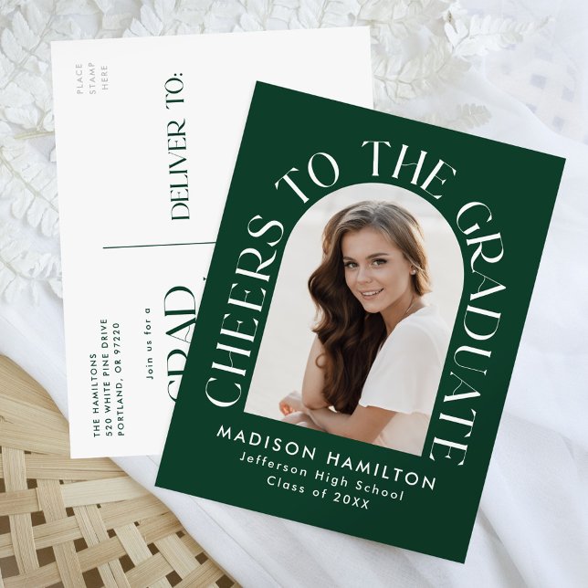 Beifall für die Graduate Arch Foto Graduation Part Einladungspostkarte (Von Creator hochgeladen)