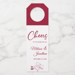 Beifall für die Hochzeit delikaten Orchideen Brauc Flaschenanhänger