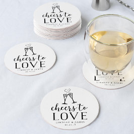 Beifall für die Hochzeit der Liebe Runder Pappuntersetzer