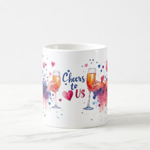 Beifall für die Hochzeit von Couple Champagne Kaffeetasse