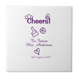 Beifall für die Zukunft Frau fügen Bräute Namen li Fliese