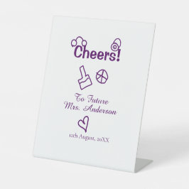 Beifall für die Zukunft Frau fügen Bräute Namen li Sockelschild