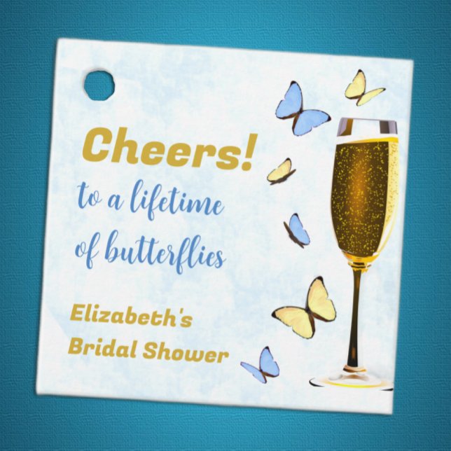 Beifall für ein Leben im Brautparty der Schmetterl Geschenkanhänger (Von Creator hochgeladen)