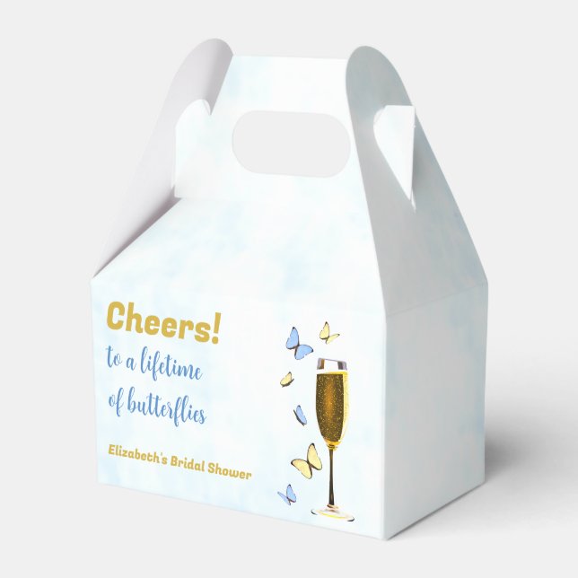 Beifall für ein Leben im Brautparty der Schmetterl Geschenkschachtel (Vorderseite)