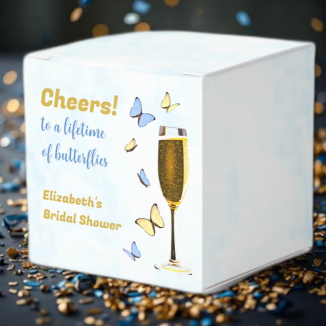 Beifall für ein Leben im Brautparty der Schmetterl Geschenkschachtel (Von Creator hochgeladen)