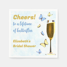 Beifall für ein Leben im Brautparty der Schmetterl Serviette