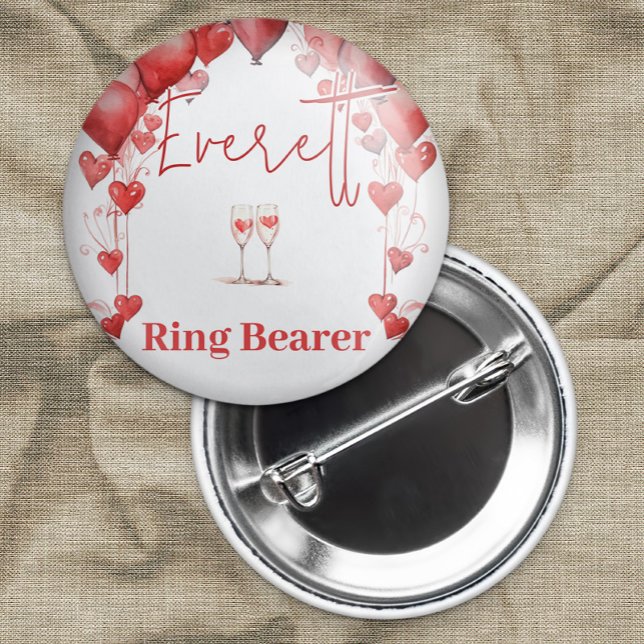 Beifall für Liebe Brautparty Ring Bearer Button (Von Creator hochgeladen)