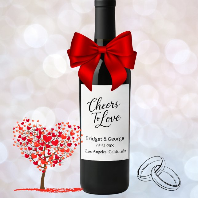 Beifall für Liebe-Skript - Eleganter Charme Weinetikett (Von Creator hochgeladen)