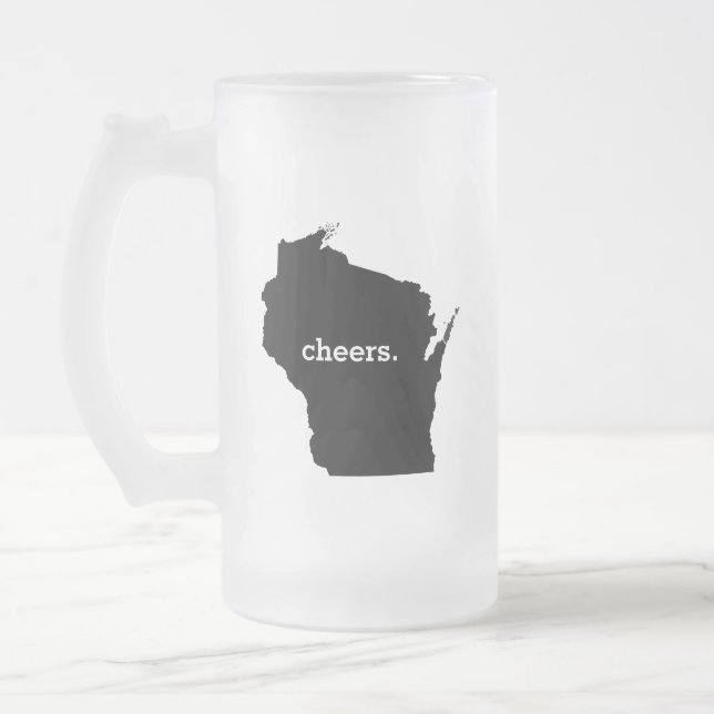 Beifall in Wisconsin Mattglas Bierglas (Links)