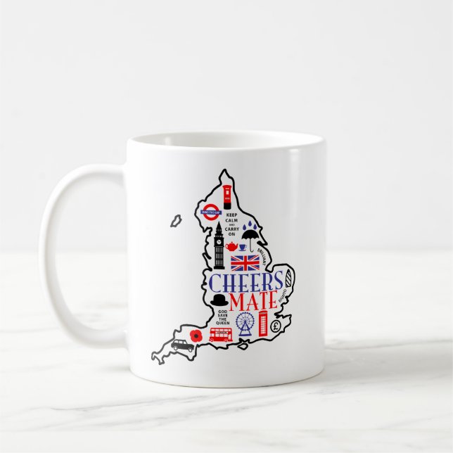 Beifall-Kamerad!  England-Ikone Kaffeetasse (Links)