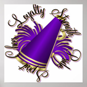 Beifall lila und Goldqualitäten Poster