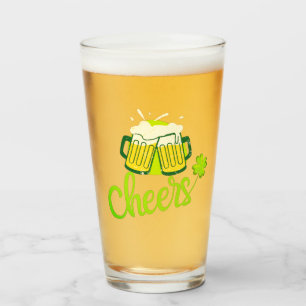 Beifall mit Kleeblatt - St. Patrick Day Glas