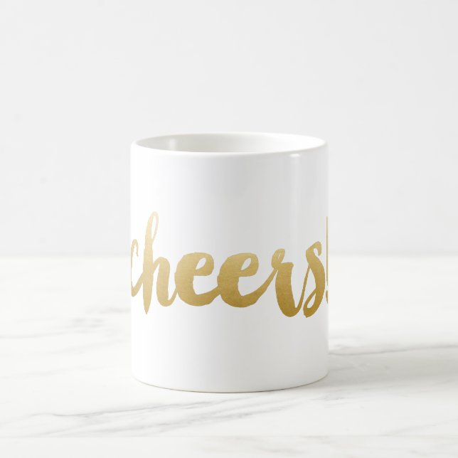 Beifall! Mutige Kalligraphie-Kaffee-Tasse - Gold Tasse (Mittel)