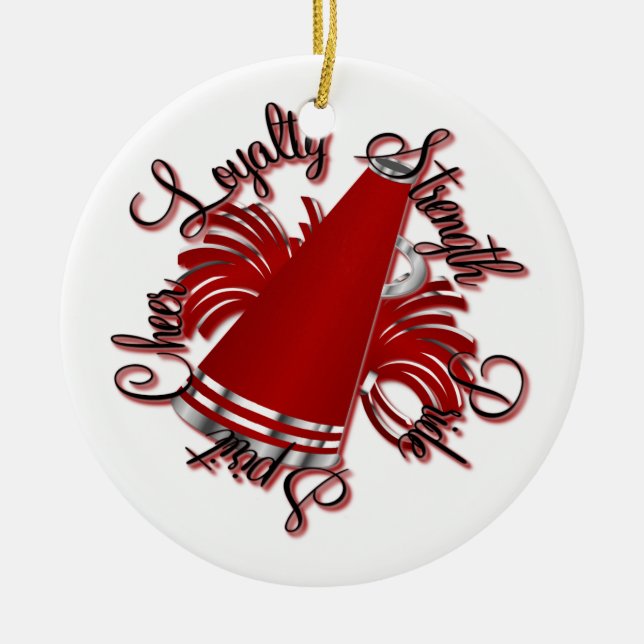 Beifall-rote und silberne keramikornament (Vorne)