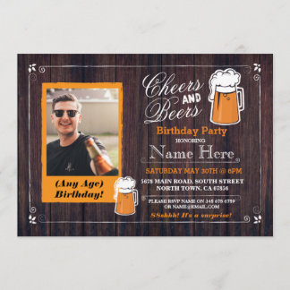 Beifall-u. Bier-Geburtstags-Party-Bier-Foto laden Einladung