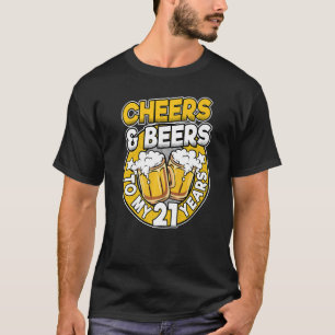 Beifall und Bier für meine 21 Jahre Bierleute 21. T-Shirt