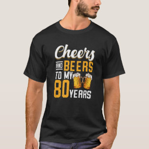 Beifall und Bier für meine 80 Jahre 80. Geburtstag T-Shirt