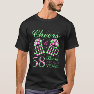 Beifall und Bier für meinen 58-jährigen 58. Geburt T-Shirt