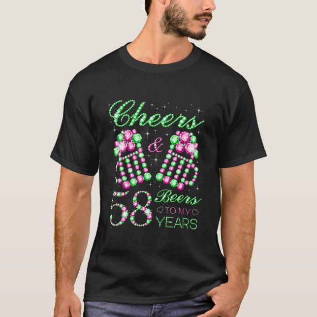 Beifall und Bier für meinen 58-jährigen 58. Geburt T-Shirt (Vorderseite)