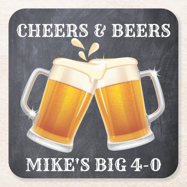 Beifall-und Bier-Getränk-Untersetzer Rechteckiger Pappuntersetzer (Vorderseite)